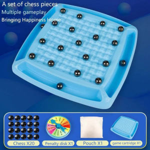 Childrens toys Magnetic Induction Chess Leisure Puzzle Magnet Battle Parent Child Interactive Game Magnetic Chess Board Game Magnetic Game Magnetic Stones Game for Kids Adults Family Board Game