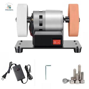 Electric Sharpener Grinder with 2 Wheels Electric Bench Grinder Sanding Machine for Metal Wood Stone Jewelry Making