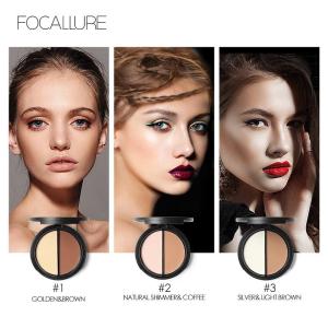 FOCALLURE 2 color Highlighter &amp Contour Bronzer Powder Palette