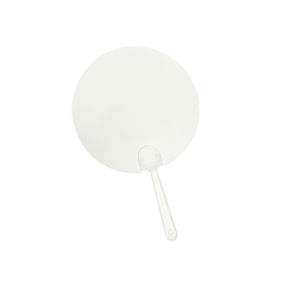 [Eqrbtl] 50Pcs 5cm Cute Mini Transparent Blank Fan Child Kids DIY Art Fan Wedding Birthday Party Favors Girlfriend Boyfriend Ideas Gift