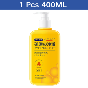 Sulfur Mite Removal Liquid Soap Anti Mite Itching Shower 400ml AcSulfur mite shower gel anti mite anti acnne body wash sabun jerawat badan hilang jerawat Whitening Shower Gel Itchy Antibacterial body wash Remove Mites Whitening