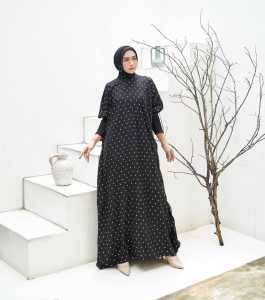 KAFTAN POLKA RAYON PREMIUM>KAFTAN RAYON KERAH SHANGHAI>TRENDY BUSANA MUSLIM