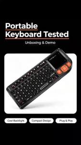 2.4GHz + Bluetooth Wireless Keyboard with Touchpad – MRSVI A8 PLUS Backlit Mini Keyboard for Android TV Laptop Windows PC Tablet