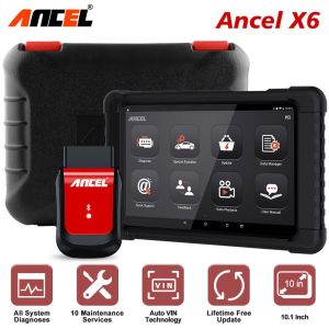 Ancel X6 เครื่องสแกนระบบทั้งหมด 10 ปรับปรุง ABS EPB DPF TPMS Oil Reset สำหรับ Toyota Honda Mitsubishi Ford Hyundai Proton Perodua EOBD ซื้อที่ผ่าน
