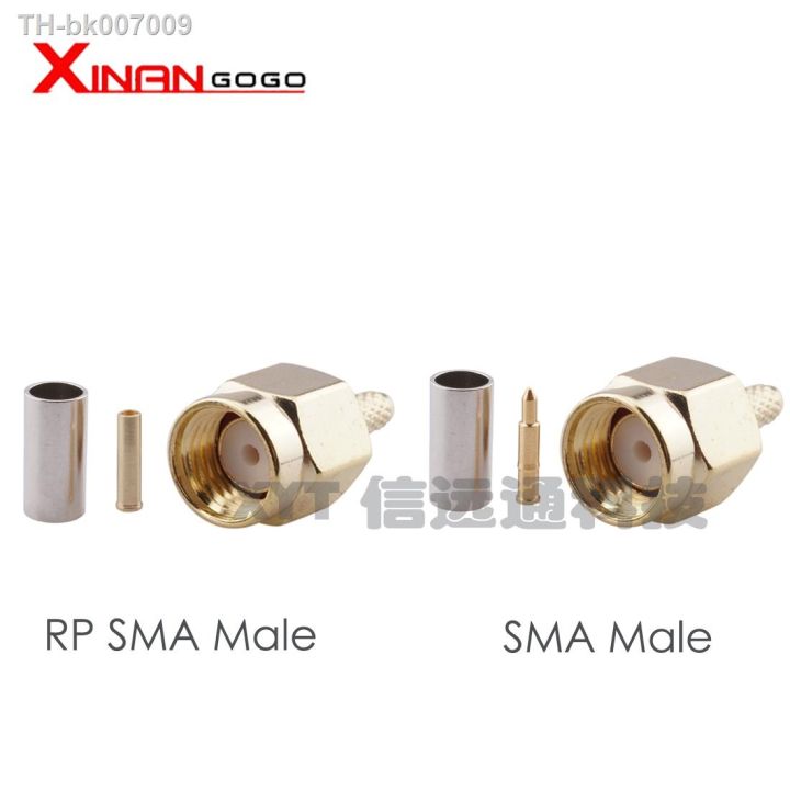 FackLOxc SMA Male Stecker 10 Stück - Für RG174, RG316, LMR100 Kabel - 50 Ohm, 0-6GHz