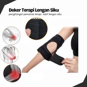 Deker Terapi Pemanas Penghangat Lengan Siku Elbow Tourmaline Magnetic / Sabuk Pelindung Siku
