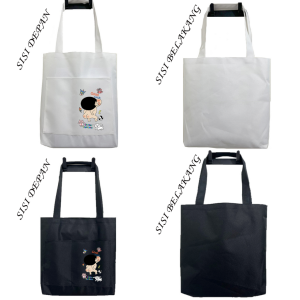 Totebag Tote Bag Saku Dua Kantong Karakter Shinchan Tas Sekolah Kerja Laptop Goodie Bag Goodiebag