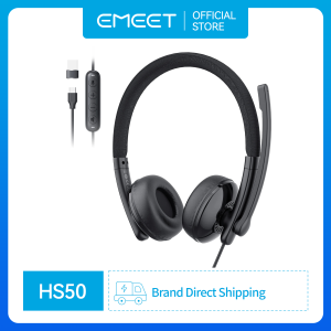USB Headset with Microphone Conference Plug and Play Comfortable Headphone For Home Office Online Class Teams Zoom