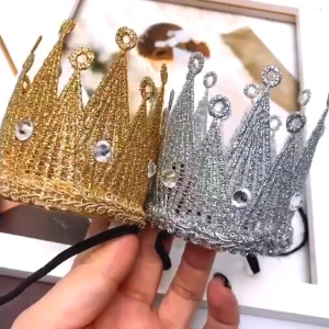 Cô gái trang điểm cho tóc cho sự kiện đặc biệt dây chun an toàn thoải mái Toddler tiệc sinh nhật vương miện mũ nón