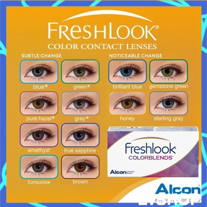 (NEW) Freshlook Colorblends Cosmetic Color Lens Monthly Disposable