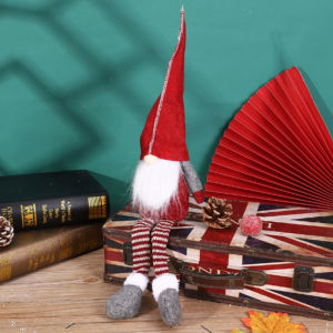 50CM Christmas Gnome Faceless Doll Long Legged Elf Ornament Xmas Party Decor Home Holiday Gift
