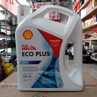 OLI MESIN SHELL HELIX ECO PLUS LCGC 3 LITER 0W20 / 5W30