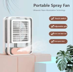 ✅100% Original Smilee Spray Fan USB Charging Portable Mini Fan Office Desktop Silent Handheld