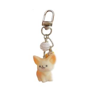 Animal Keychain Detailed Fennecs Foxes Resin Craft Safe for Kids Key Organizers