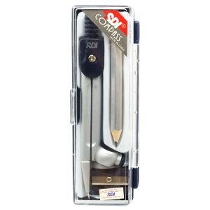 Bộ compa bút chì gỗ chính hãng SDI 0603Bthép không rỉ vẽ tranh thiết kế chuyên dụng cho học sinh vẽ kỹ thuật