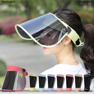 [COD] Modingdue Outdoors Anti-UV Visor Sun Hat Men Women Foldable Solar Protection Portable Face Cover Shield Sunshade Cap Summer Sun Hats