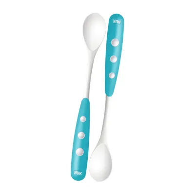 NUK Easy Learning Feeding Spoon 2PCS/Pack Baby Spoon Ideal For Tall Jar - Blue