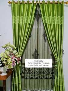 Gorden Minimalis Pintu/Jendela Polos Embos