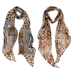 Fashionable Leopard Print Scarf Light weight Breathable Comfortable Neckerchief for Every Occasion