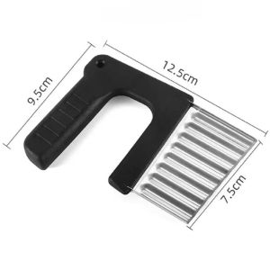 Potato Chip Slicer Stainless Steel Vegetable Fruit Crinkle Wavy Slicer Potato Cutter Fry Maker Tools