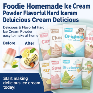 Premium Soft Serve Ice Cream Powder Mix DIY Homemade Organic Bag Strawberry Peach Chocolate Blueberry