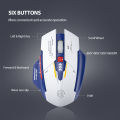 Inphic F9 Wireless Mouse type C Rechargeable 2400dpi Sci-Fi Mecha Style Silent Mouse 2.4G Optical Mice for Laptop PC with USB Nano Receiver. 