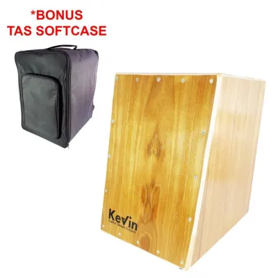 Cajon Trapesium Bonus Tas Softcase Kevin Latin Beat Kajon Kahon Cahon