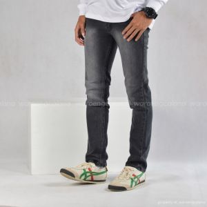 Celana Panjang Pria Slim Fit Stretch Denim Black Jazz