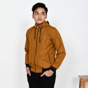 Jaket Bolak Balik Pria BB DC 2in1 Bahan Parasut Warna Turkis L - XL - XXL
