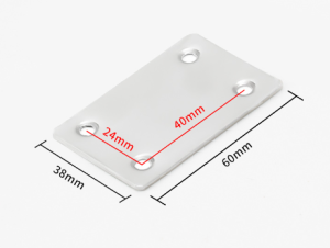 10Pcs Stainless Steel Angle Code Fixing Bracket Iron Plate 4-Hole for Furniture Quick Links Connector Straight Connecting Plate