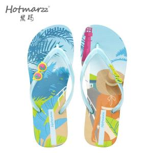 Hotmarzz dép xỏ ngón nữ PVC chống trơn trượt dép cho trang phục ngoài trời bãi biển clip trên Dép hm7088