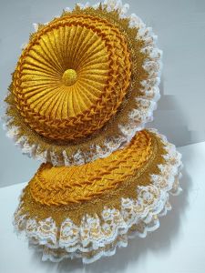 หมอนฟักทองแต่งลูกไม้สวยๆ ขนาด 10 นิ้ว และขนาด 12 นิ้ว งานฝีมือเย็บอย่างมีคุณภาพ