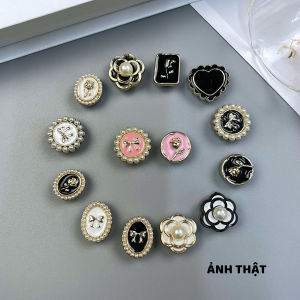 Bộ 14 Sticker Charm 3D chủ đề Nơ lấp lánh DIY Mayto gắn Dép Cross Dép Sục Cá Sấu JB-224