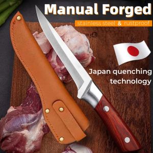 Black Dragon Knife Japanese Titanium Steel Version itamae ph knife kitchen knife mongolian sharp cooking knives meat cutting bones butchers knife heavy duty slicer sets stainless steel original beef boning japan cleaving kinfe tools kitchen accessories