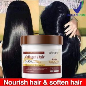 Essence Repair Collagen Hair Mask 500ml---Masker Atasi Penipisan Rambut Rusak & Kering RontokRambut Tanpa Di Catok Memperbaiki Ujung Bercabang RambutKeratin Smooth Hair Mask Krim Pelurus Rambut Masker Rambut Keratin Rambut Perawatan