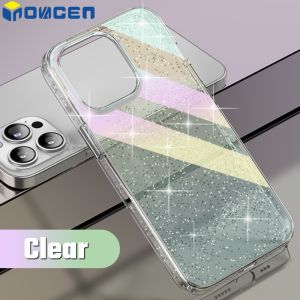 INOVAGEN Optical Glaring โปร่งใสเคสโทรศัพท์สำหรับ12 13 14 Pro Max Series/ กันกระแทก Dirt Resistant Non-Yellowing ฝาครอบโทรศัพท์