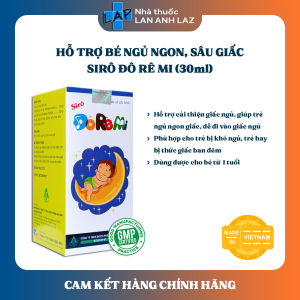 SIRÔ ĐỒ RÊ MI -  Siro thảo dược giúp bé ngủ sâu giấc tự nhiên.