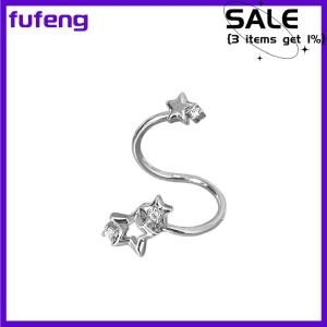fufeng 1PC Star Surround Planet Spiral Ear Bone Nail For Women New Fashion Color Earrings Accessories