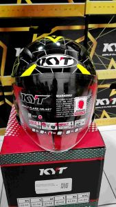 KYT GALAXY FLAT R MATRIX BK/YELLOW