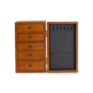 Oirlv Wooden Jewelry Ring Earrings Bracelet Necklace Watch Organizer Box Multi-layer Magnetic Jewelries Storage Case X037