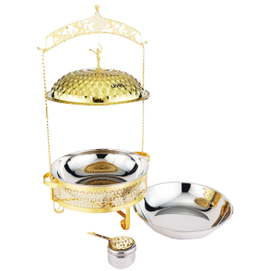 8L Food Warmer Wadah Stainless Rolltop Renda Berlian Food Warmer Perasmanan Pernikahan Mewah