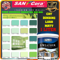 SINAR SANCORA I WEATHER 1 LITER EXTERIOR WALL PAINT HARMONIES GREEN / CAT DINDING LUAR RUMAH TIDAK KILAT HIJAU. 