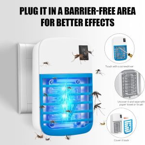 Mosquito Killer Trap Indoor Bug Zapper Led Household Mini Insect Killer Socket Lamp Electronic Mosquito Repellent