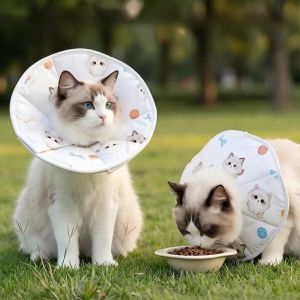 Adjustable Pet Elizabethan Collar Pet Anti-Bite Lick Surgery Wound Healing Cat Dogs Protective Collar