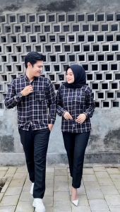 Kemeja flanel pria dan wanita kotak-kotak lengan panjang premium || flanel pria dan wanita kualitas distro lengan panjang premium