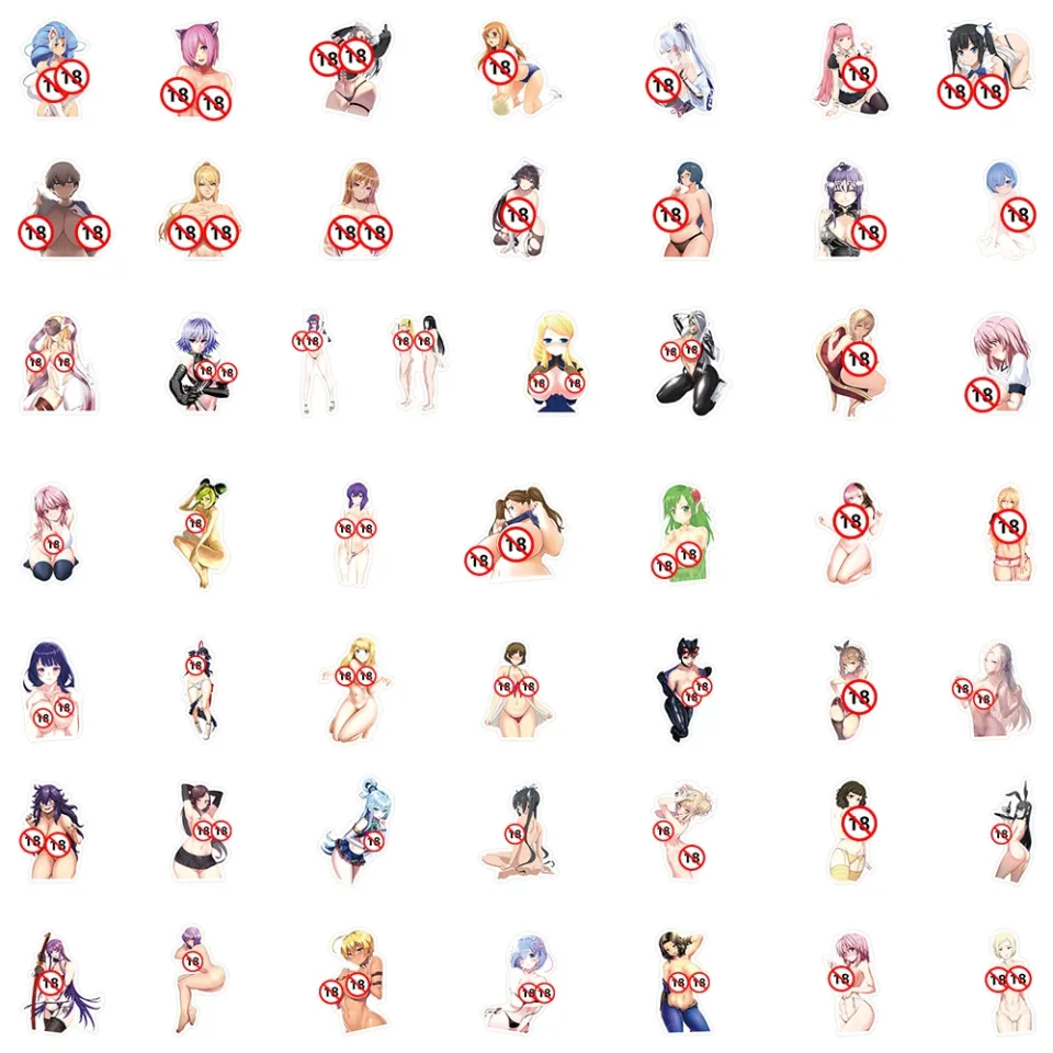 10/30/50PCS Anime Girls Hentai Stickers Graffiti Decals DIY Laptop Phone  Luggage Notebook Waifu Sticker For Toy Gift Stickers | Lazada