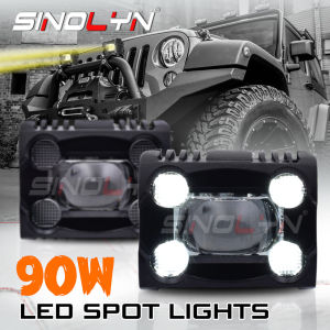 Sinolyn LED Mini Driving Light 12V 24V Car LED Auxiliary Light Spotlight Headlight Lamp DRL Flood Light Fog Lights Automobiles Motorcycles Work Bar Car Lamp