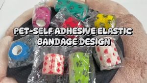 KAWAII Dog Recovery Bandage Cover Socks Self Adhesive Protective Pet Shoes with Cute Designs