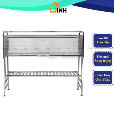 Tủ kệ đựng chén dĩa inox Jumbo Qui Phúc inox cap cấp không gỉ có ngăn xếp dĩa riêng