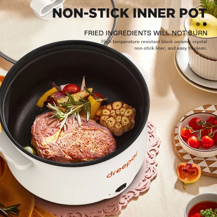 Dreepor%203L%20Mini%20Rice%20Small%20Multi-Function%20Electric%20Cooker%20With%20Steaming%20Tray%20Non%20Stick%20Pot%20-%20Image%203